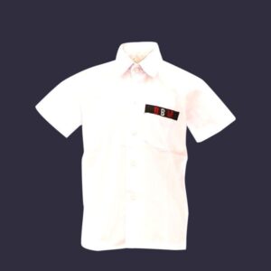 White Shirt Half Sleeves With BBM Monogram For Boys & Girls PRE-NURSERY To KG-II