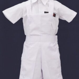 White Bib Half Pant with Gallies – Pre-Nursery to KG-II